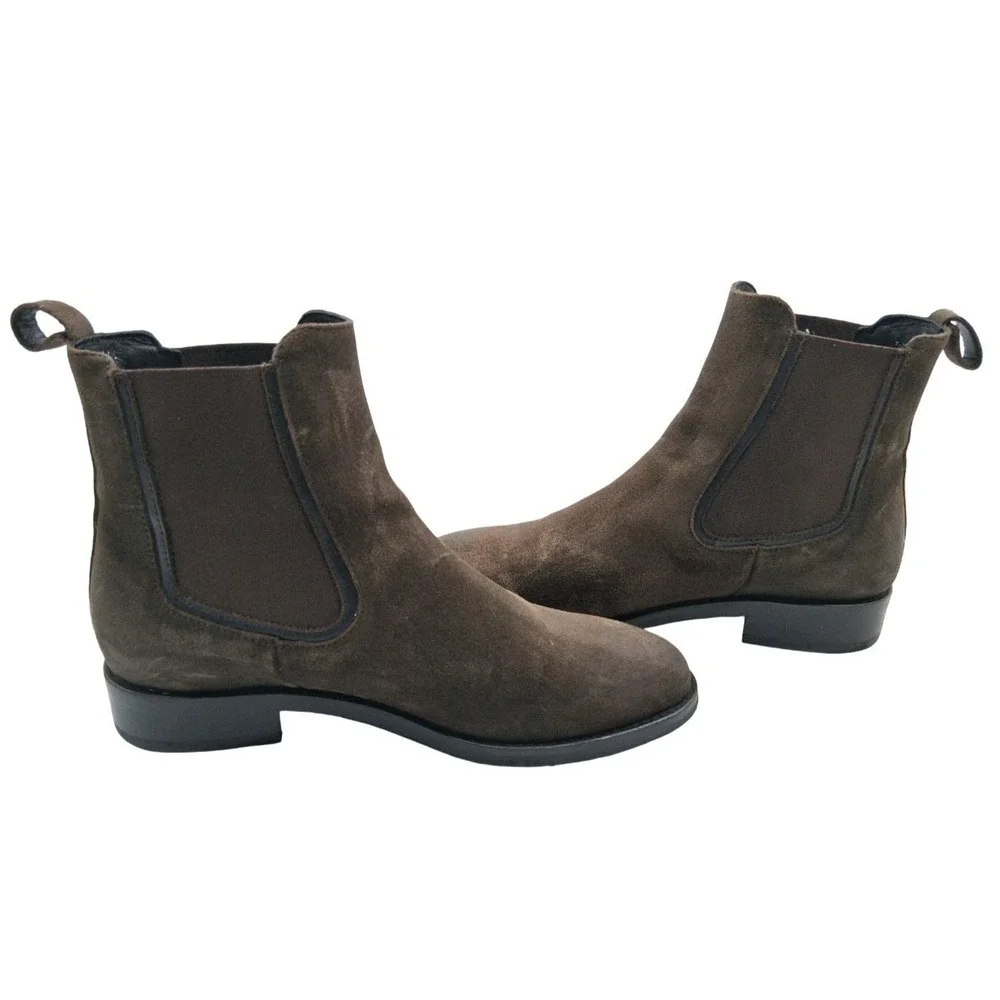 Thursday Boot Co Chelsea Boots Womens Size 7.5 Brown Suede Pull On Ankle Casual